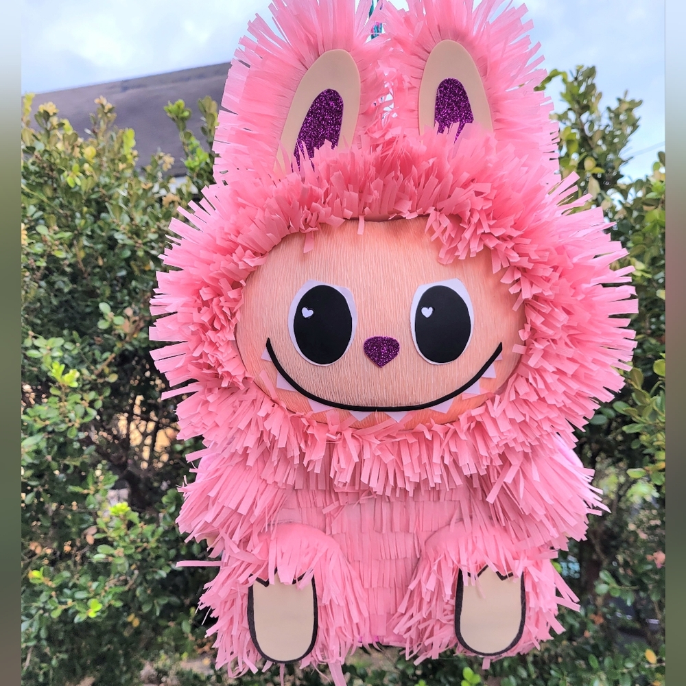 Labubu Large Light PINK Monster Custom Mexican Piñata